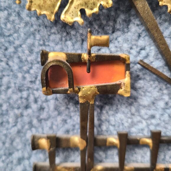 Dallas Galbraith 1998 Welded Metal Sculpture Wall Art Tree Swing Mailbox OOAK - Picture 6 of 10